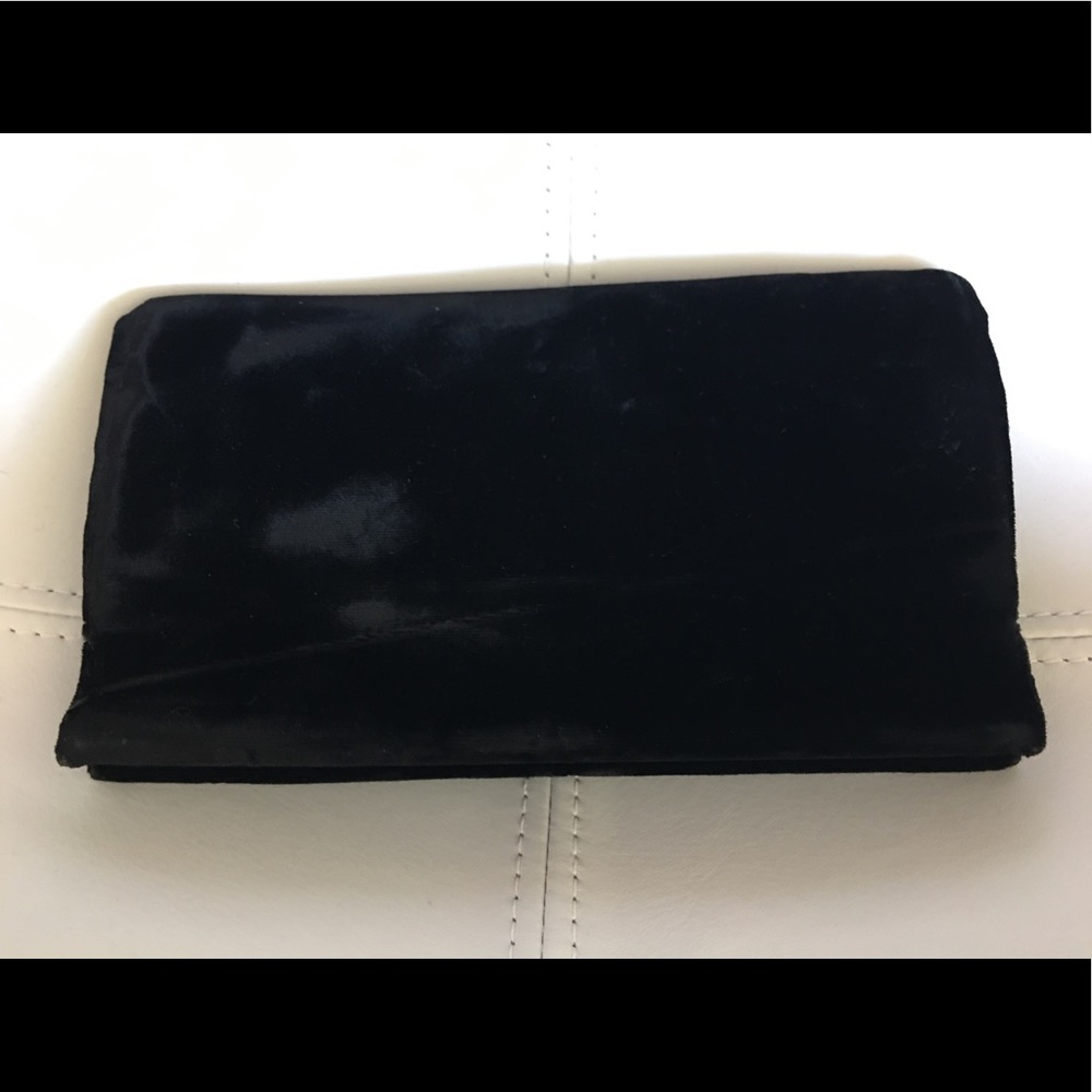 Vintage Black Velvet Clutch